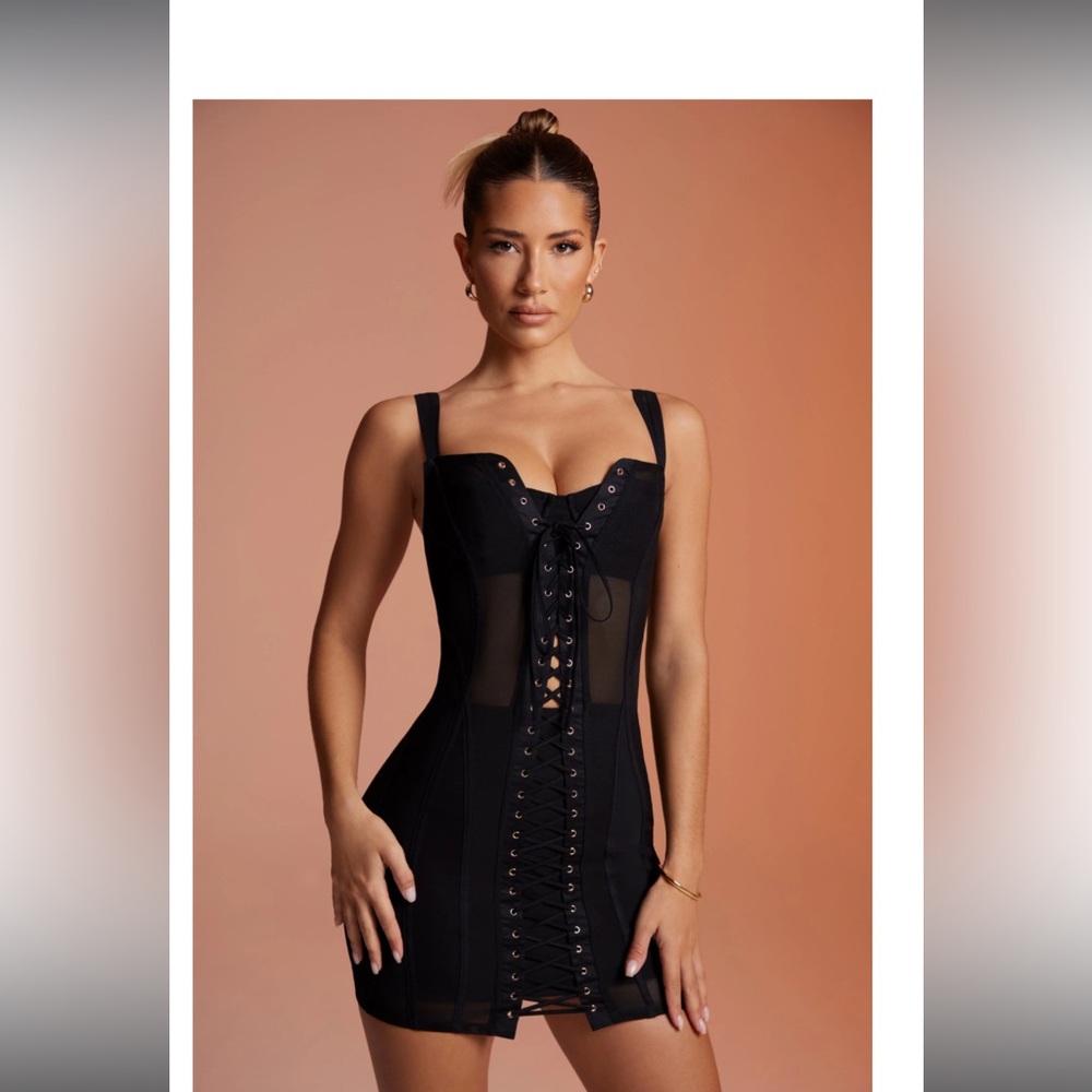 Black corset dress